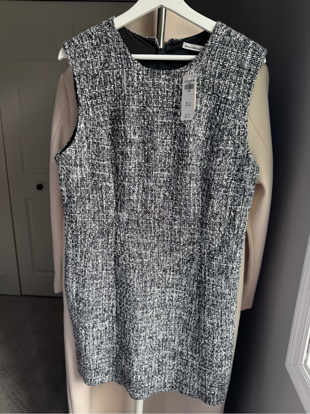 Abercrombie & Fitch Black and White Tweed Mini Dress